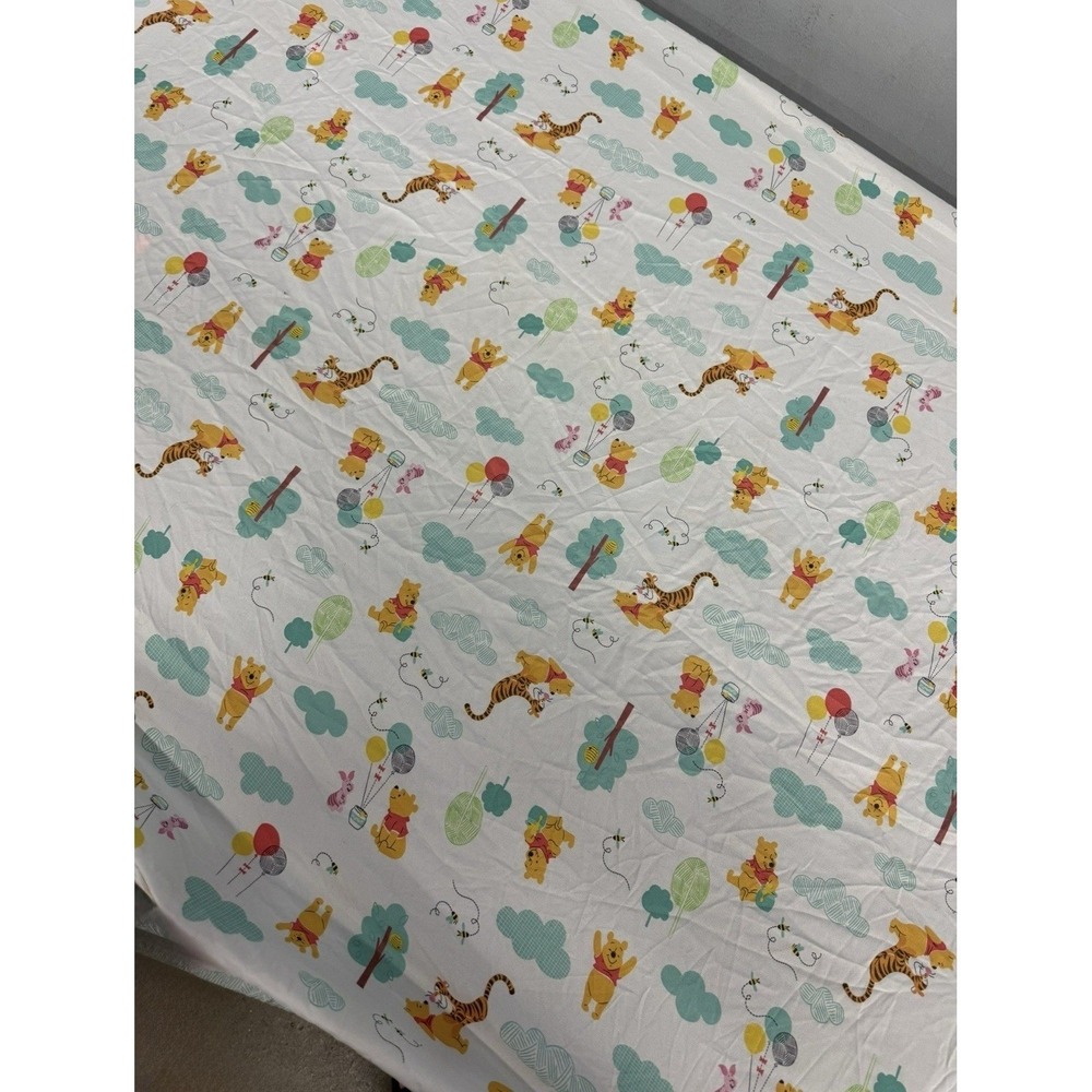 Disney Winnie The Pooh Fitted Crib Sheet Tigger Piglet Nursery Bedding 215328WT